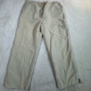 Woolrich Cargo Capri Hiking Pants Womens XL Khaki Lightweight Outdoor 36x26